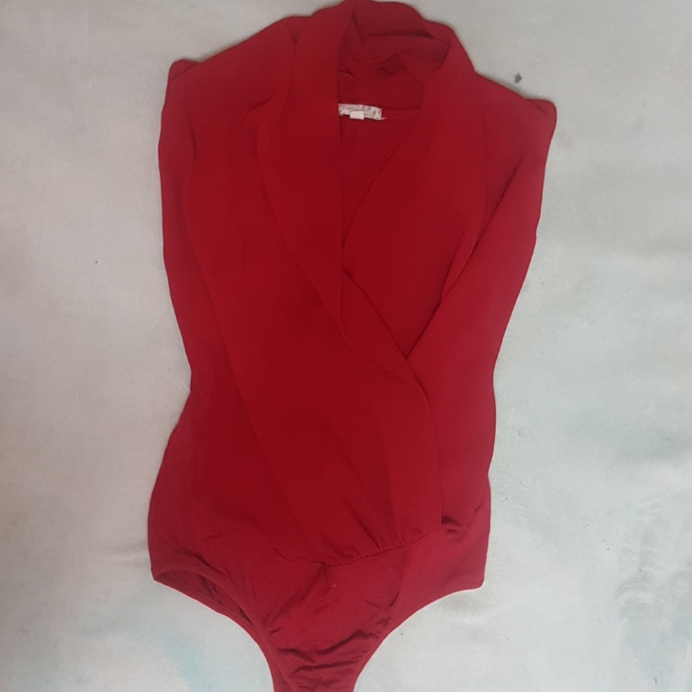 Red wishlist body suit